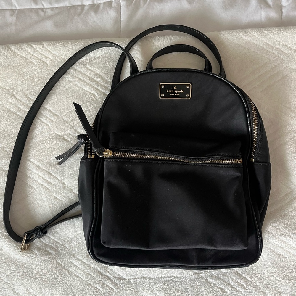 kate spade black mini backpack